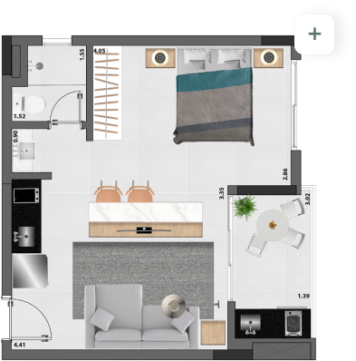APTO – STUDIO 39,35M²