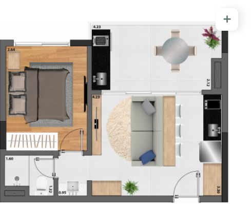APTO 1 DORM. 40,35M